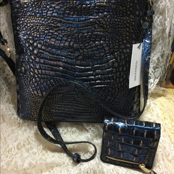 $FIRM$ - NO OFFERS - NWT BRAHMIN LAZULI CROSSBODY KATIE & WALLET Brahmin - Picture 3 of 7